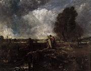 John Constable A Boat at the Sluice oil painting artist